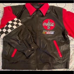 Coca Cola NASCAR leather jacket.